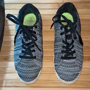 AND1 Youth Boys Black/Gray Lace-up Casual Knit Sneakers Shoes